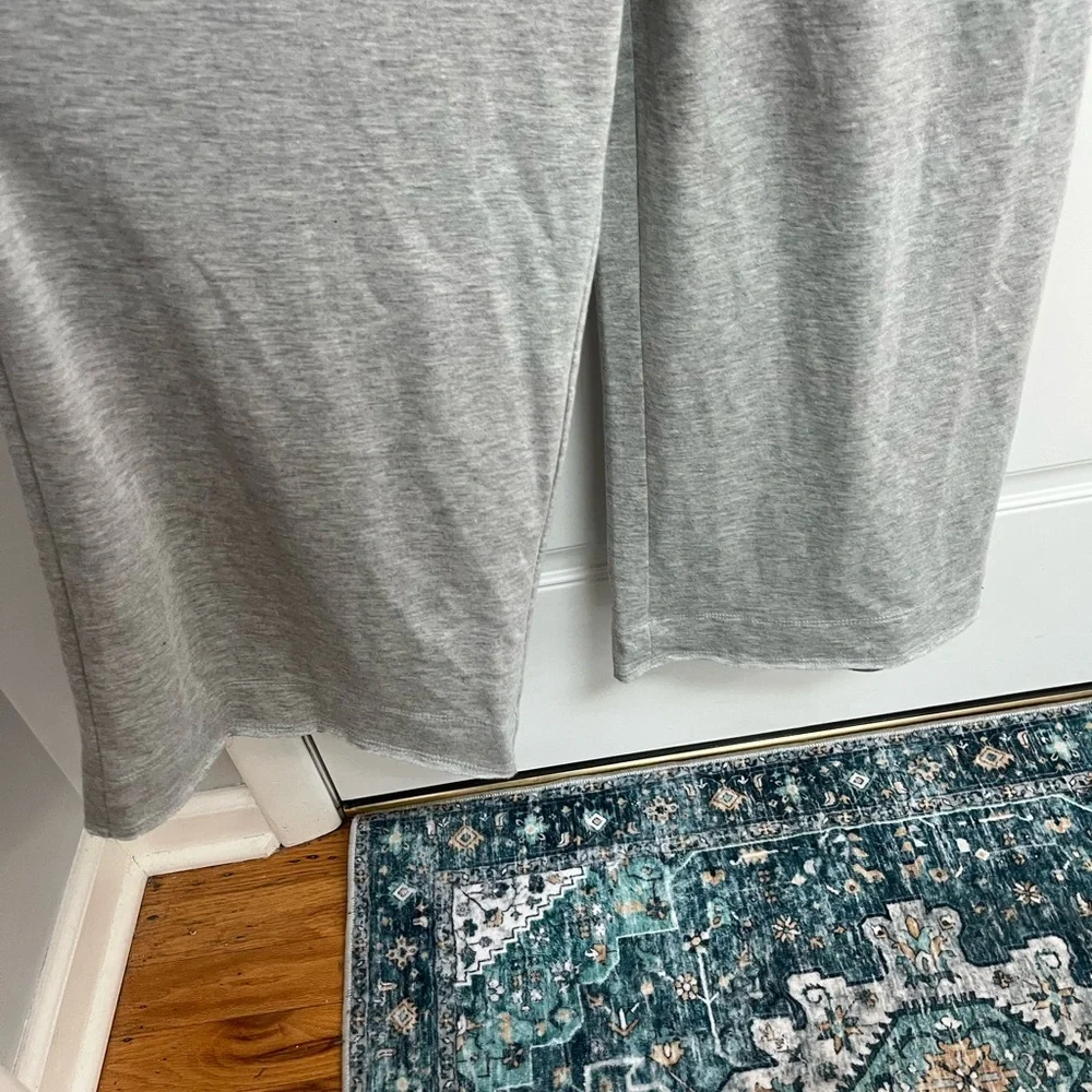 Kittenish gray jumpsuit sweats comfy wrap‎ front drawstring wide leg small - Picture 4 of 6